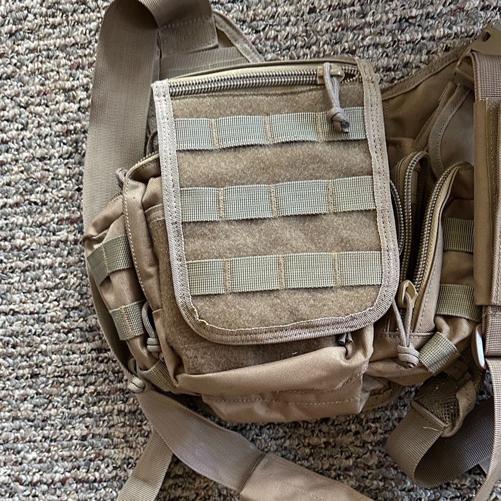 Versatile Khaki Belt Bag for Men